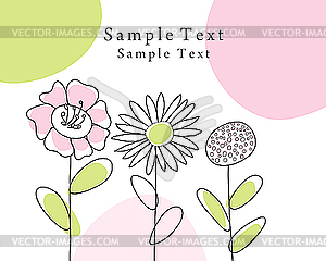 Sketch greeting card - vector clip art