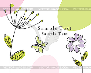 Hand drawn card - vector image