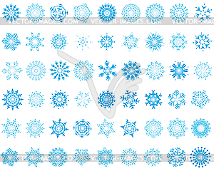 Set of snowflakes - vector clipart