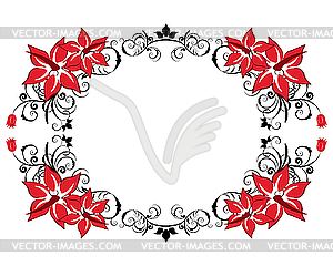 Floral frame - vector image