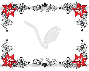 Floral frame - royalty-free vector image