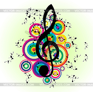 Musical grunge design - vector image