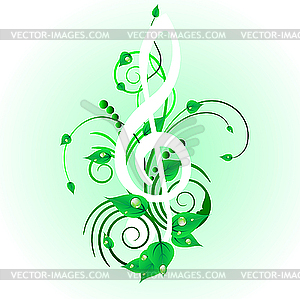 Musical grunge design - vector clip art