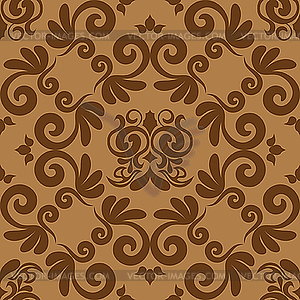 Seamless damask pattern - color vector clipart
