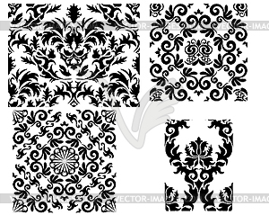 Seamless damask pattern - vector clip art