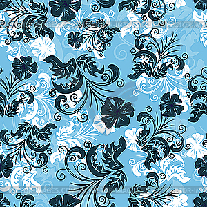 Floral seamless background - vector clipart