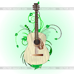 Acoustic guitar - royalty-free vector image