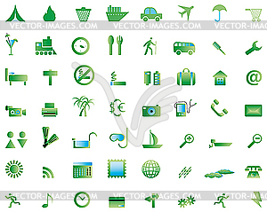 Travel icons set - vector image