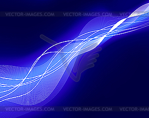 Светящихся волн на воде - векторизованное изображение клипарта