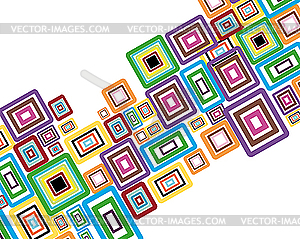 Rectangle stroke elements background in different coloros - vector image