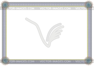 Guilloche frame - vector clipart