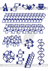 Like symbol set - vector clip art