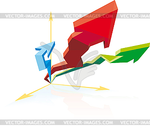 Progress Business chart - vector EPS clipart