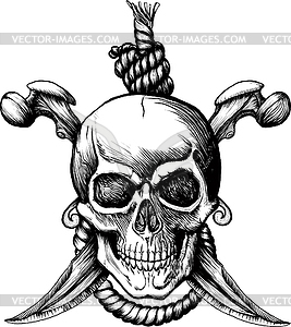 Jolly Roger Skull - vector EPS clipart
