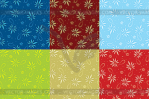 Seamless flower patterns - vector clipart / vector image