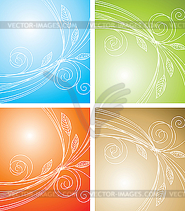 Floral designs - vector clipart