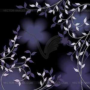 Dark floral design - vector clipart / vector image