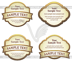 Set of labels - vector image