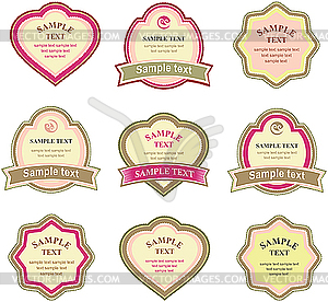 Set of labels - vector image