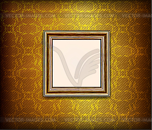 Old wooden frame - vector clip art