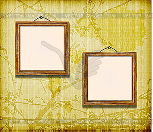 Old wooden frames - vector image