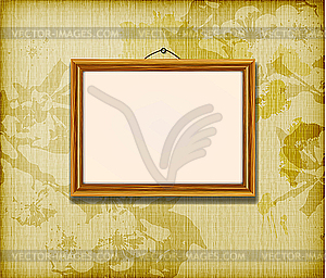 Old wooden frame - vector image