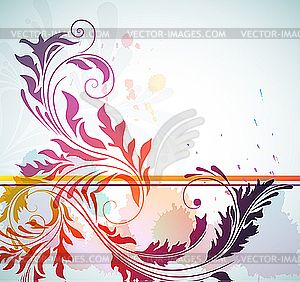 Colorful floral background - vector clipart