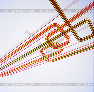 Colorful background with moving lines  - vector image