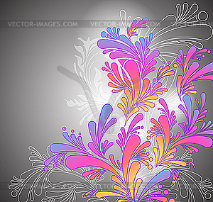 Colorful floral background - vector clip art