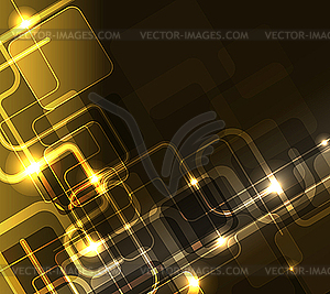 Stylized glowing background with digital symbols - vector image