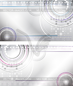 Abstract Backgrounds in techno style, wide-screen format - vector image