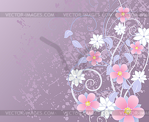 Floral background - vector clipart / vector image