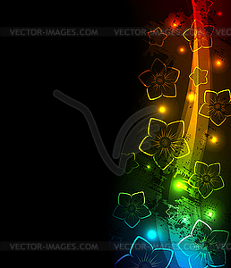 Красочный цветочный фон - изображение векторного клипарта
