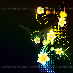 Abstract fantasy floral background - vector clip art