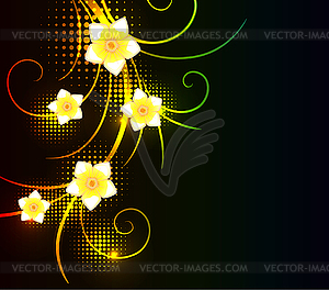 Abstract fantasy floral background - vector clipart / vector image