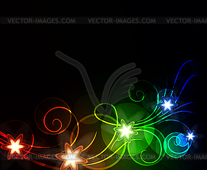 Красочный цветочный фон - векторное изображение клипарта