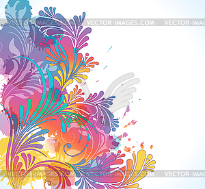 Colorful floral background - vector clipart / vector image