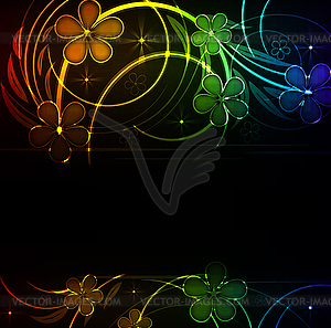 Glowing floral background - vector EPS clipart