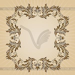 Vintage stylized floral frame - vector clipart