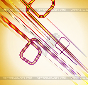 Красочный фон с движущимися линиями - векторизованный клипарт