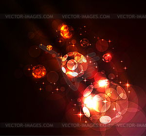 Abstract glowing background with digital symbols - vector clipart