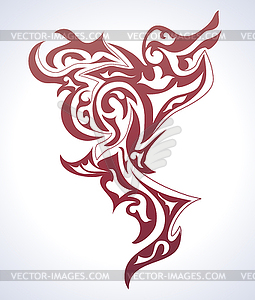 Abstract background in tattoo style - vector clip art