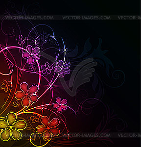 Abstract fantasy floral background - vector clip art