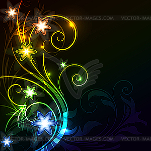 Abstract fantasy floral background  - royalty-free vector image