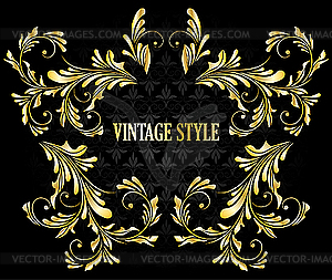 Vintage decorative frame - stock vector clipart