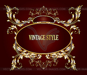 Vintage decorative frame - vector image