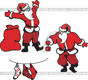 Santa clauses - vector image