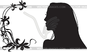 Female silhouette - vector image