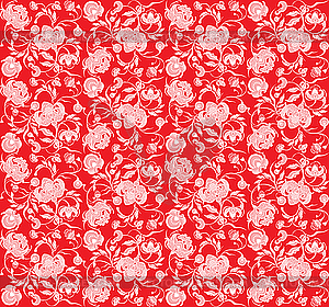 Floral design red - vector image