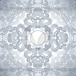 Oriental pattern grey - vector image